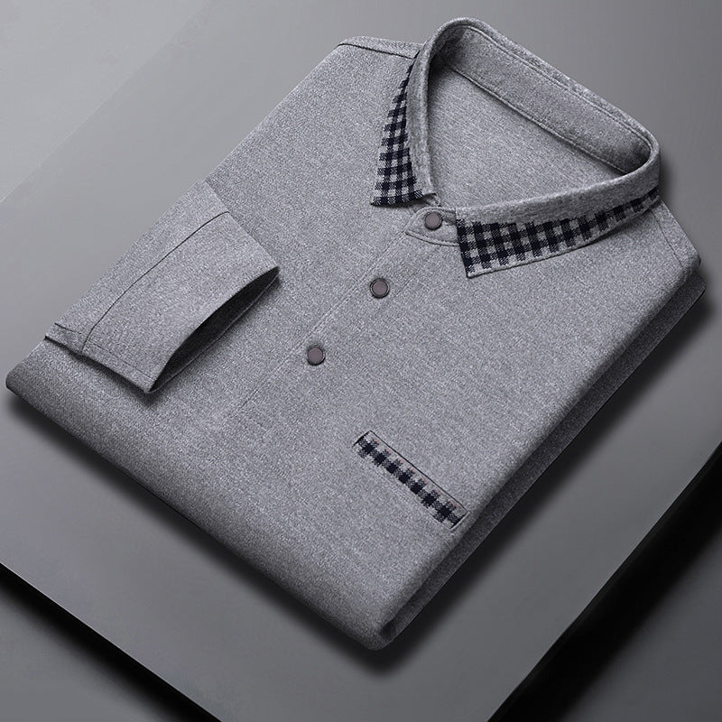 Solid Color Casual Dad Long-t-shirt - Swefashionstore