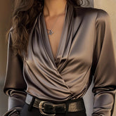 High-grade Shirt Temperament V-neck Design Sense - Swefashionstore