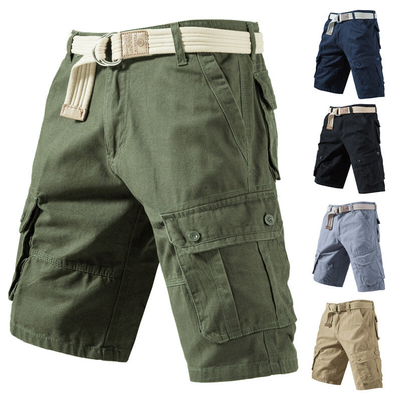 Summer Cargo Shorts With Pockets Fashion Solid Short Pants - Swefashionstore