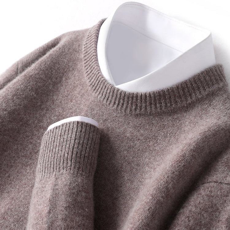 High Quality Loose Round Neck Solid Color Sweater - Swefashionstore