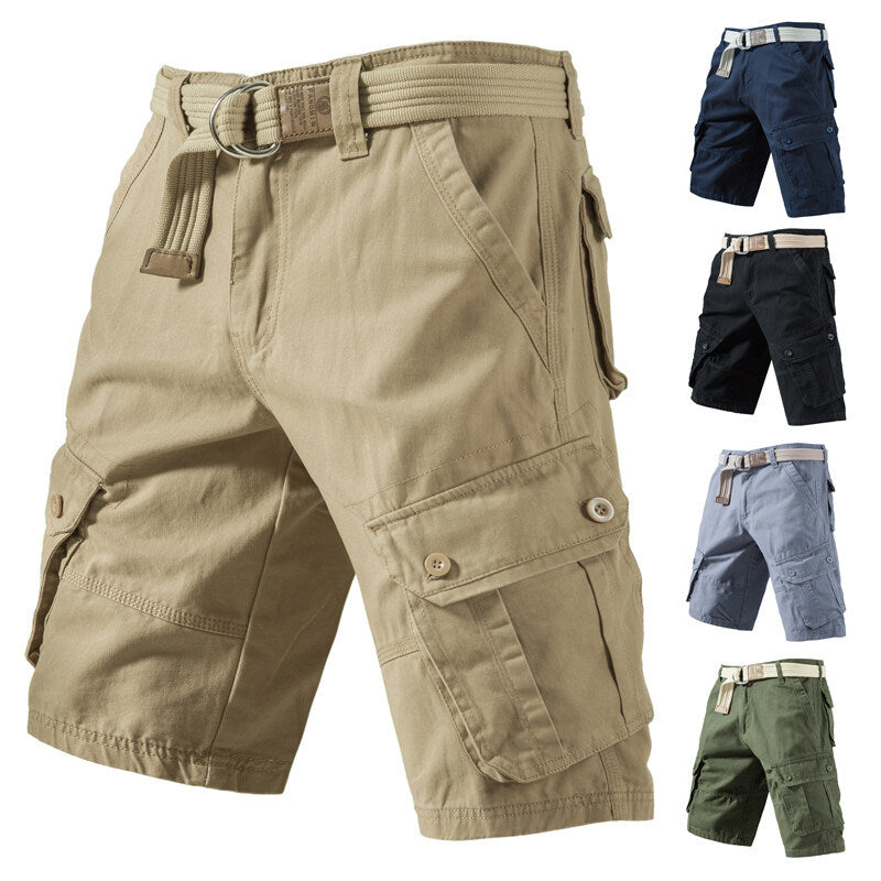 Summer Cargo Shorts With Pockets Fashion Solid Short Pants - Swefashionstore