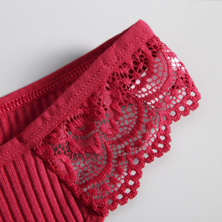 WEDDING Underwear LOW-WAIST Full COTTON Women&