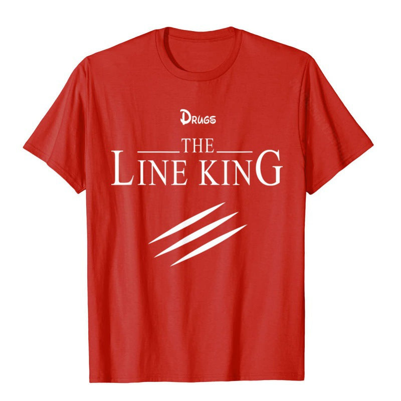 FUNNY Line King T-shirt FASHION Birth - Swefashionstore