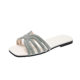 Solid Color Lightweight Rhinestone Ornament Ladies&