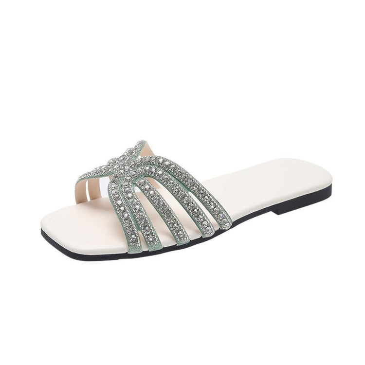 Solid Color Lightweight Rhinestone Ornament Ladies&