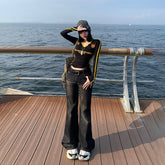 New Womens Low-Waist Skinny Jeans Straight Loose Wide Leg - Swefashionstore