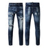 High Street Ripped Print Jeans For Men - Swefashionstore