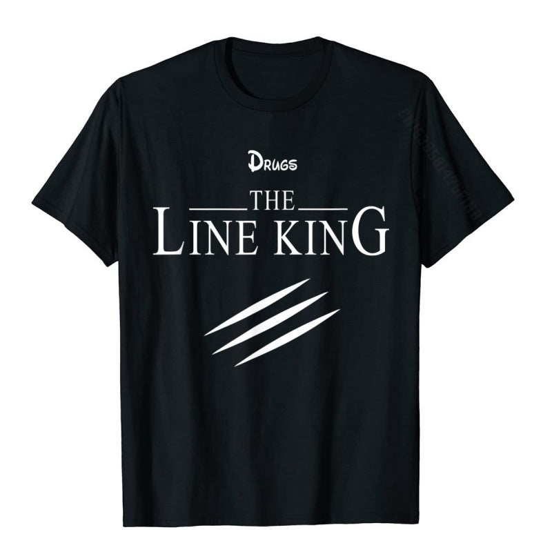 FUNNY Line King T-shirt FASHION Birth - Swefashionstore