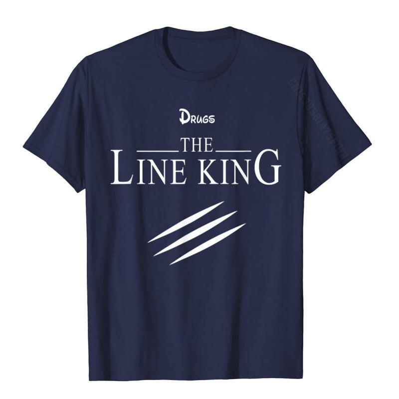 FUNNY Line King T-shirt FASHION Birth - Swefashionstore