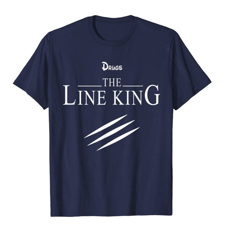 FUNNY Line King T-shirt FASHION Birth - Swefashionstore