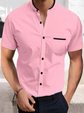 Solid Color Shirt Summer New Button Short Sleeve - Swefashionstore