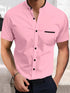 Solid Color Shirt Summer New Button Short Sleeve - Swefashionstore