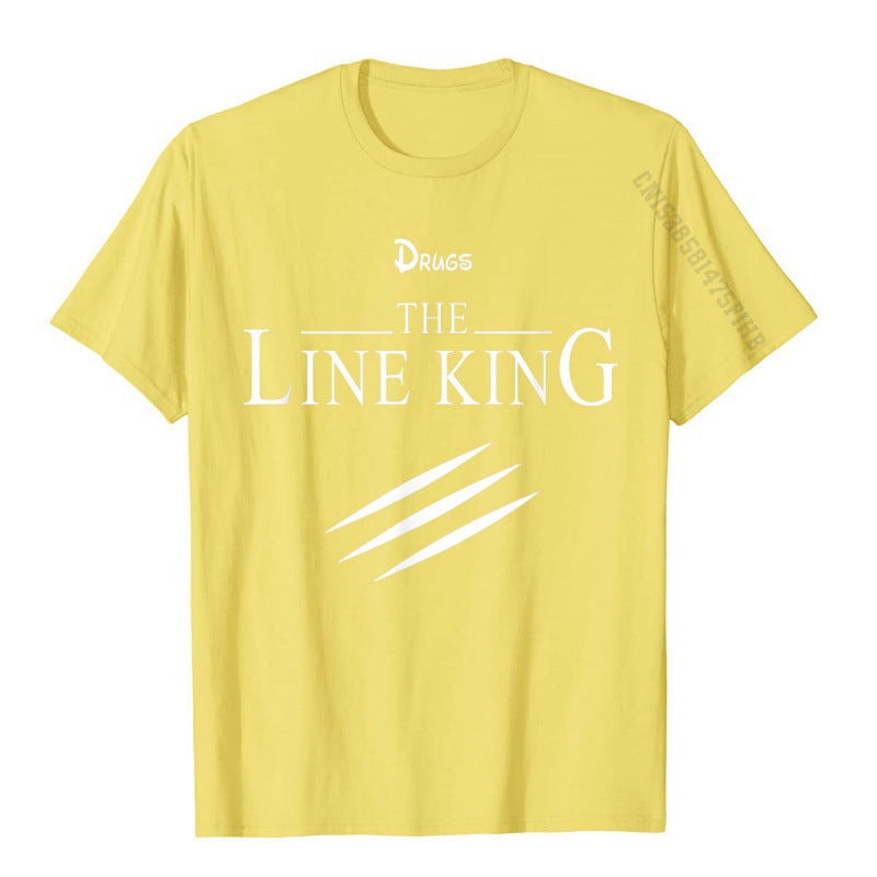 FUNNY Line King T-shirt FASHION Birth - Swefashionstore