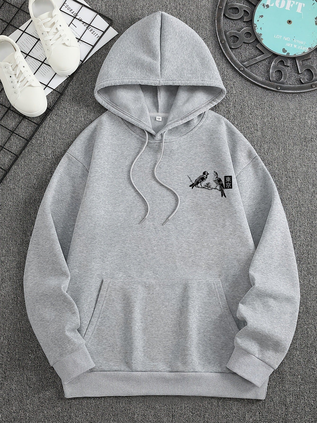 Casual fashion hoodie in apricot polyester with medium thickness.