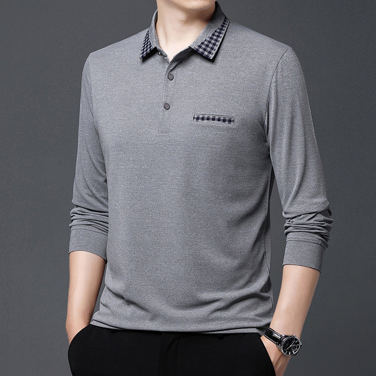 Solid Color Casual Dad Long-t-shirt - Swefashionstore