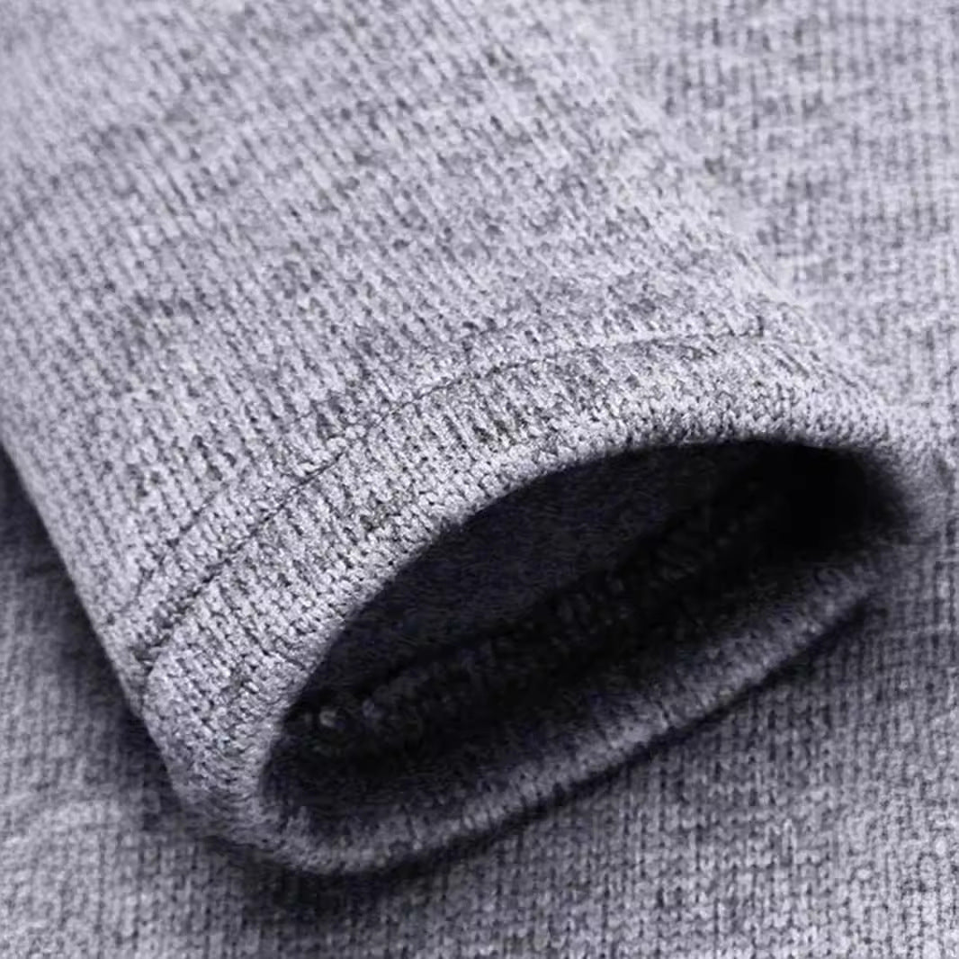 Gray Long Sleeves Thickening Polo Shirt - Swefashionstore