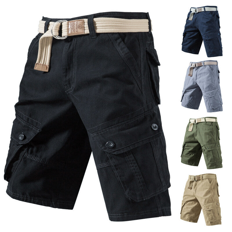 Summer Cargo Shorts With Pockets Fashion Solid Short Pants - Swefashionstore