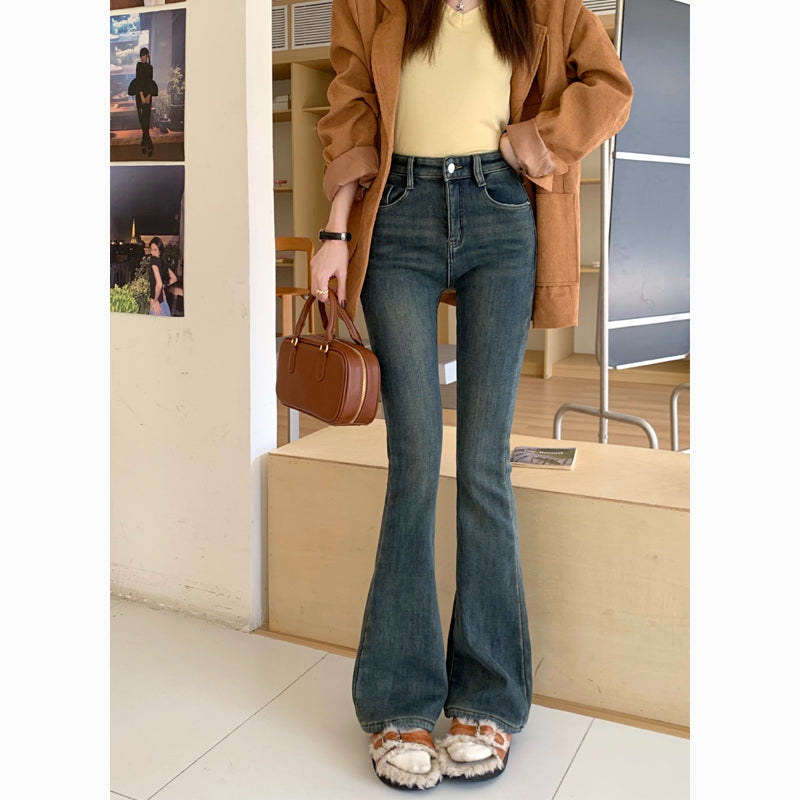 Bestseller Damen Retro Stretch Low-Waist Skinny Jeans