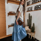 SUMMER FASHION Bohemian A- Line Layered Cake Denim Skirt - Swefashionstore