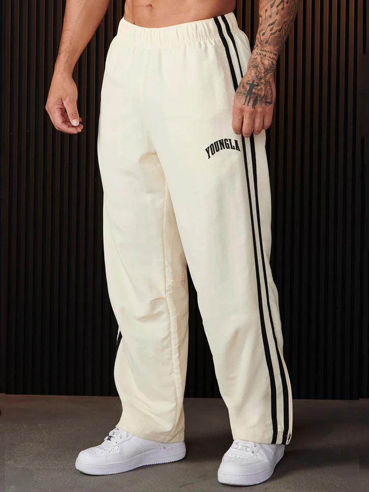 Herren Sporthose Paar Nähte Druck Freizeit