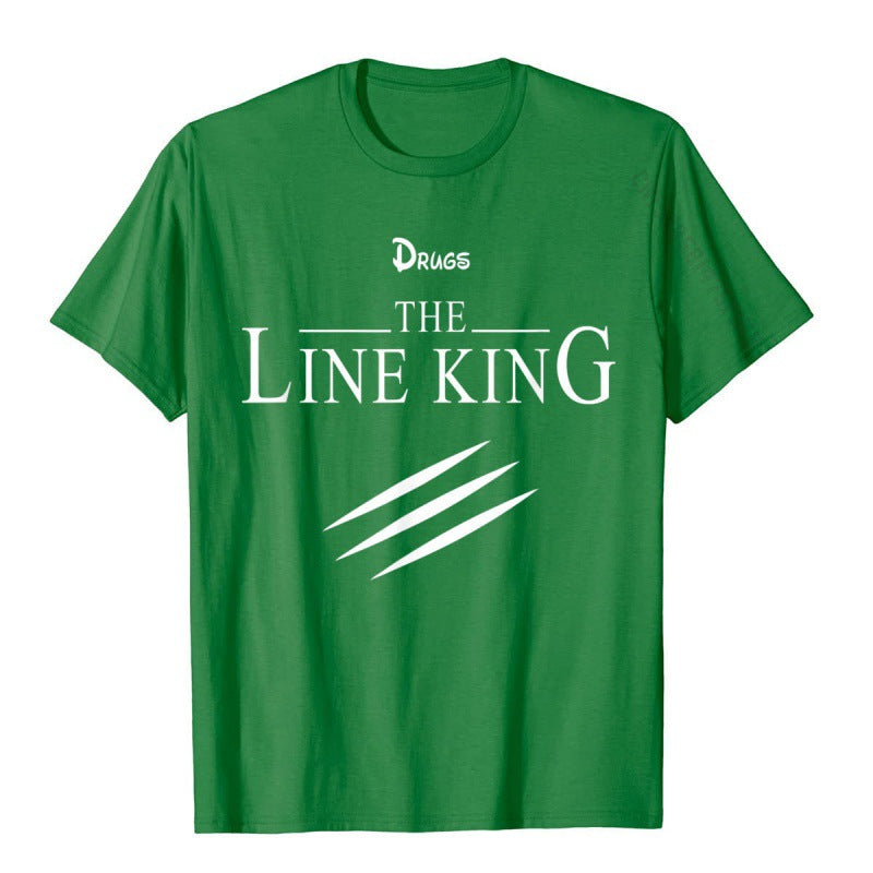 FUNNY Line King T-shirt FASHION Birth - Swefashionstore