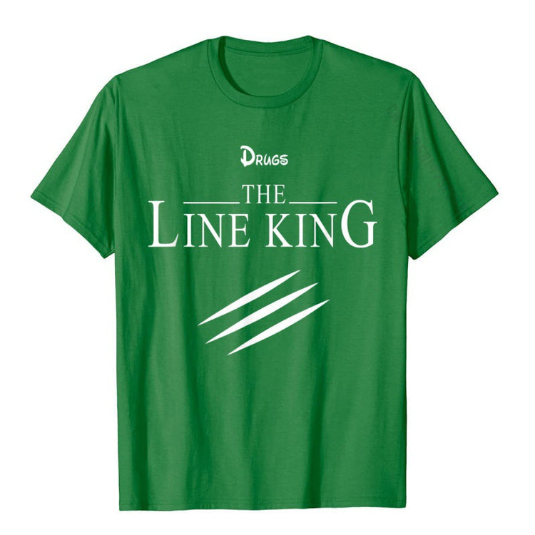 FUNNY Line King T-shirt FASHION Birth - Swefashionstore