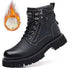 High-top Thermal Height Increasing Leather Boots - Swefashionstore