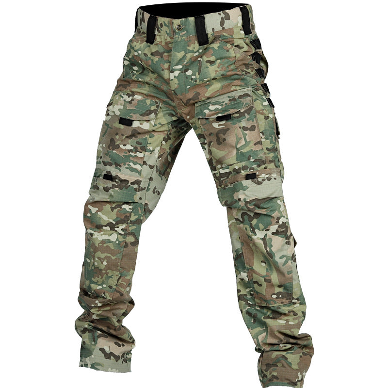 CAMOUFLAGE Outdoor MULTI-functional Pocket Wear-resistant Training Pants