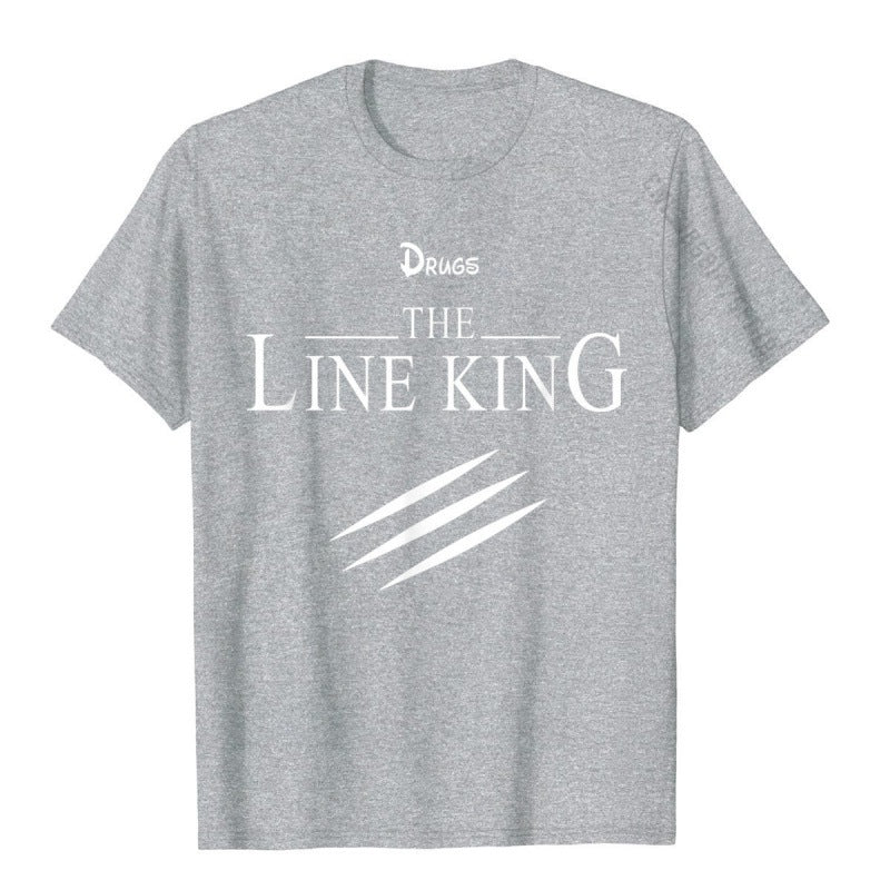 FUNNY Line King T-shirt FASHION Birth - Swefashionstore