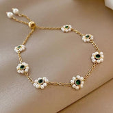 Pearl Flowers Bracelet All-match Fashion Adjustable Chain Bracelet - Swefashionstore