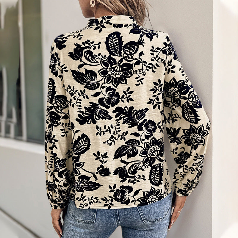 Elegantes Hemdoberteil mit RETRO-Print für Damen