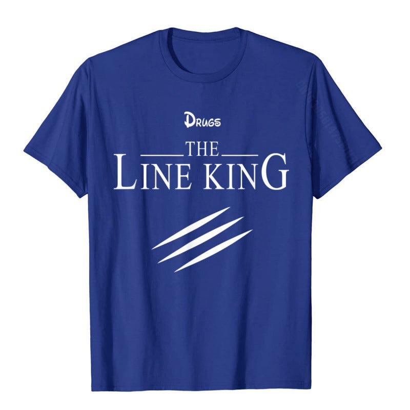 FUNNY Line King T-shirt FASHION Birth - Swefashionstore