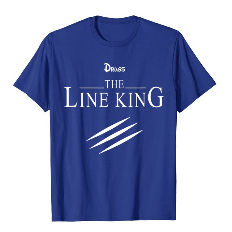 FUNNY Line King T-shirt FASHION Birth - Swefashionstore
