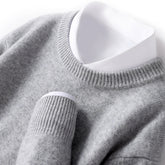High Quality Loose Round Neck Solid Color Sweater - Swefashionstore