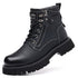 High-top Thermal Height Increasing Leather Boots - Swefashionstore