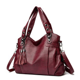 CLASSIC Washed Sheepskin Tassel Bag Texture - Swefashionstore