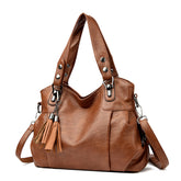 CLASSIC Washed Sheepskin Tassel Bag Texture - Swefashionstore