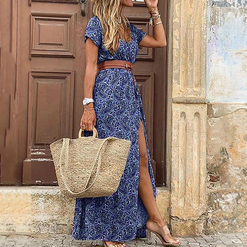 Long Dress for Women 2025 Summer Beach Bohemian Style