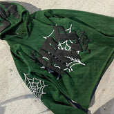 HIZILENT Hoodie Spider-Web Printed Streetwear Y2K - Swefashionstore