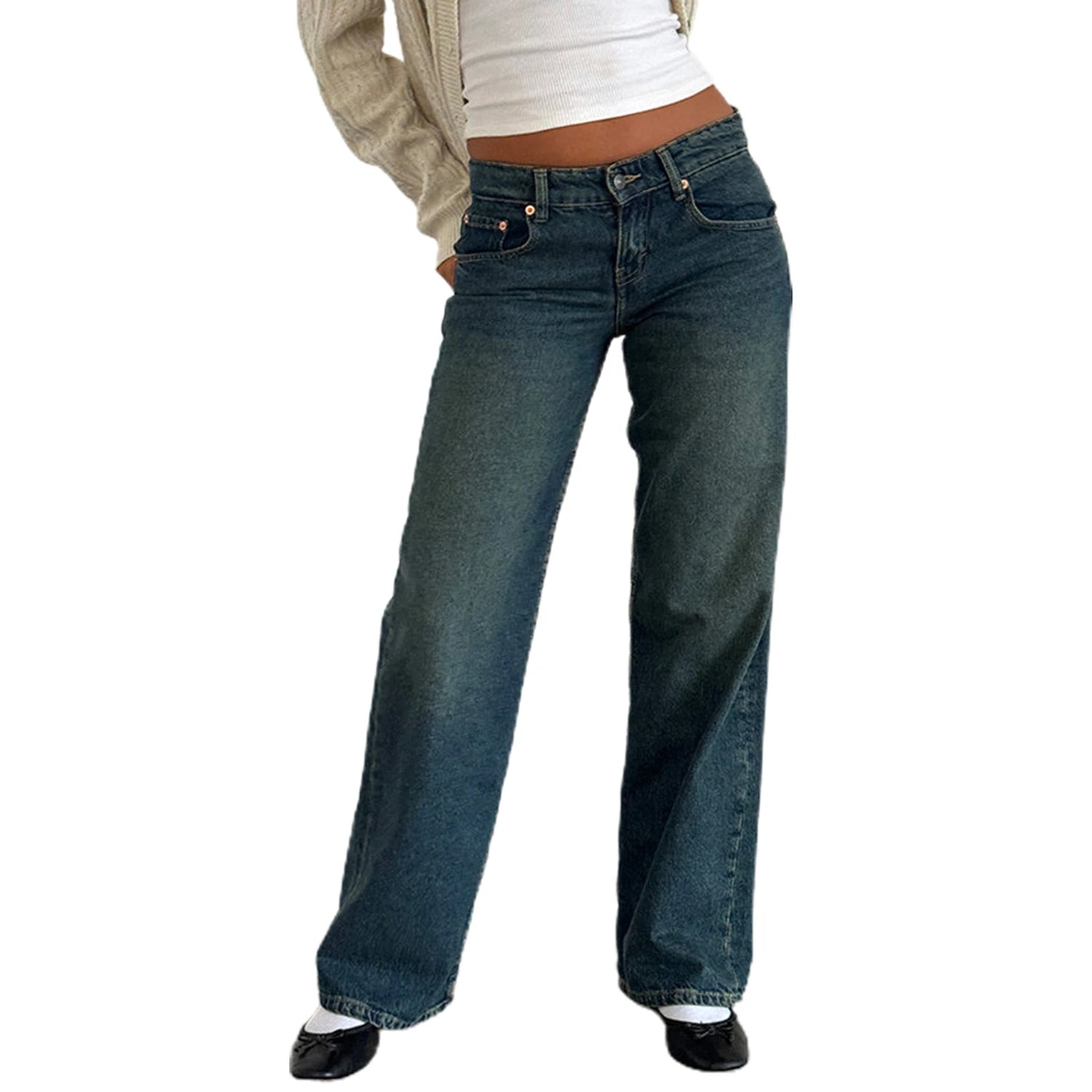 Women Casual Low Rise Jeans - Swefashionstore