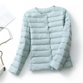 New European Women Spring Autumn Light Duck Down Fabric Lightweight Coat - Swefashionstore