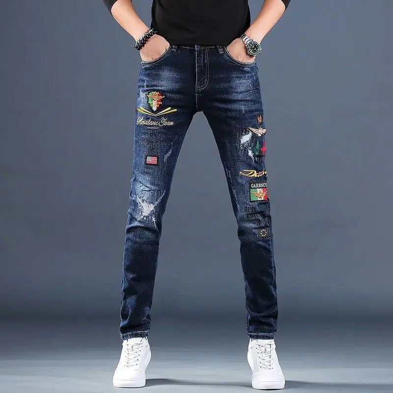 Black Slim Fit Jeans for Men Brand Jeans - Swefashionstore