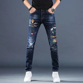 Black Slim Fit Jeans for Men Brand Jeans - Swefashionstore