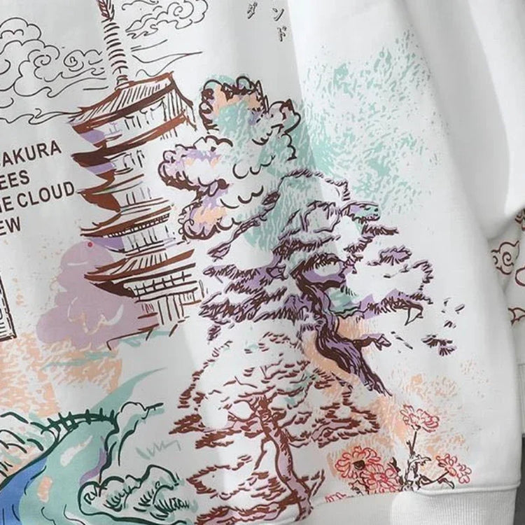 HOODED Embroidered HARAJUKU Sweatshirts for Men - Swefashionstore