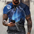 3D Print Wolf T-shirt For Men Summer Oversized Short Sleeve Tops Pullover 2023 Fashion Streetwear Men&