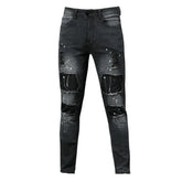 NEW Men Stretchy Ripped Skinny Elastic Jeans - Swefashionstore