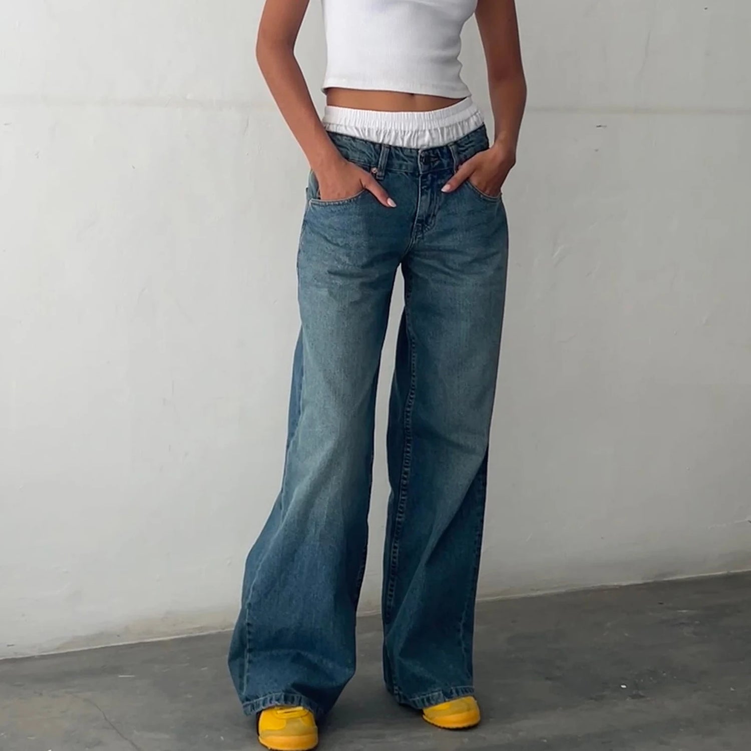 Harajuku Y2K Low Waist Baggy Jeans - Swefashionstore