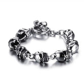Stainless Steel Double Wolf Head Bracelet - Swefashionstore