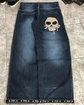 Retro Y2k Pants Hip Hop Skull Pattern Streetwear - Swefashionstore