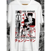 Trend Four Seasons 2025 Cosplay Unisex Aki Hayakawa T-Shirt Anime Manga Chainsaw Men&